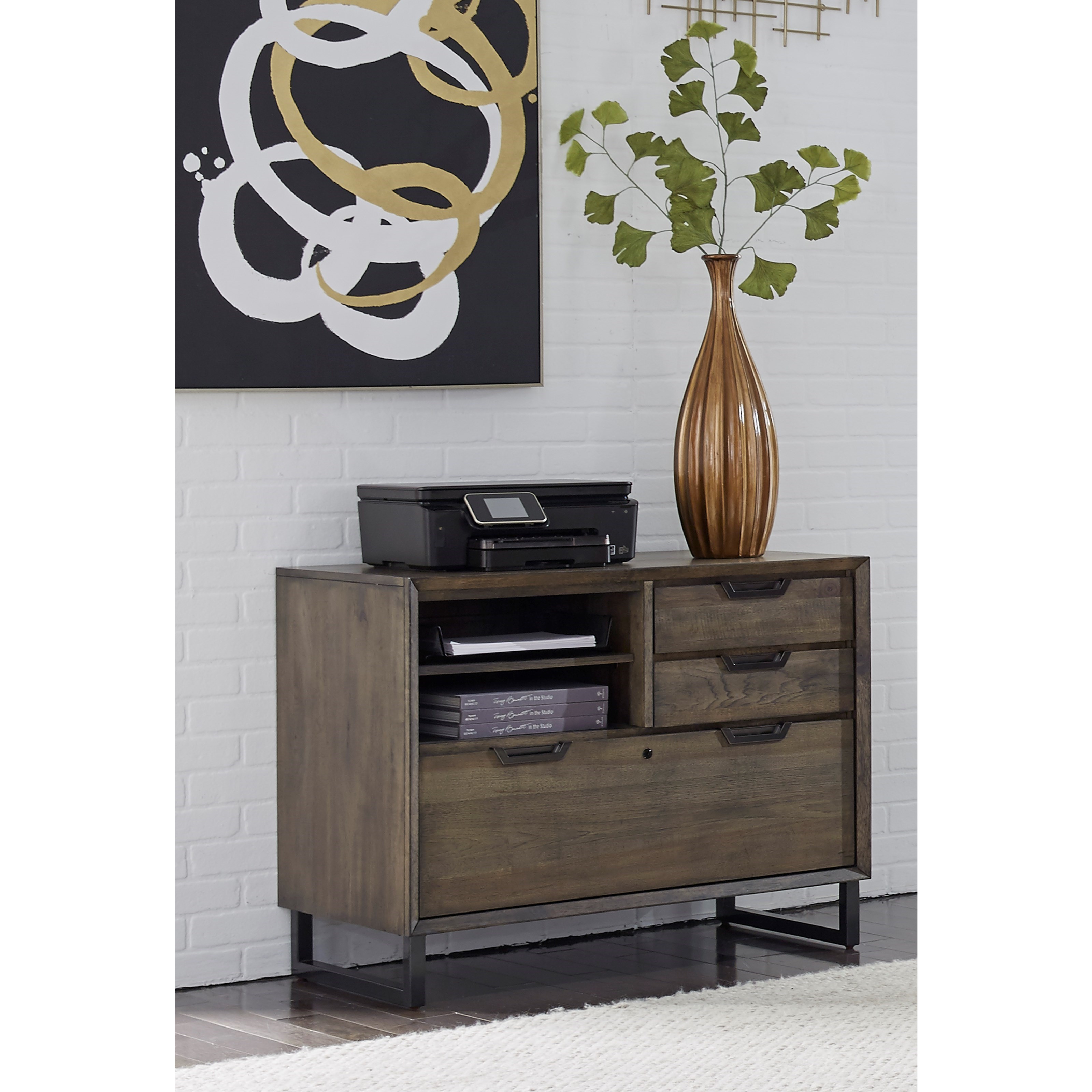 Aspenhome Harper Point Contemporary Combo File with Locking Lateral